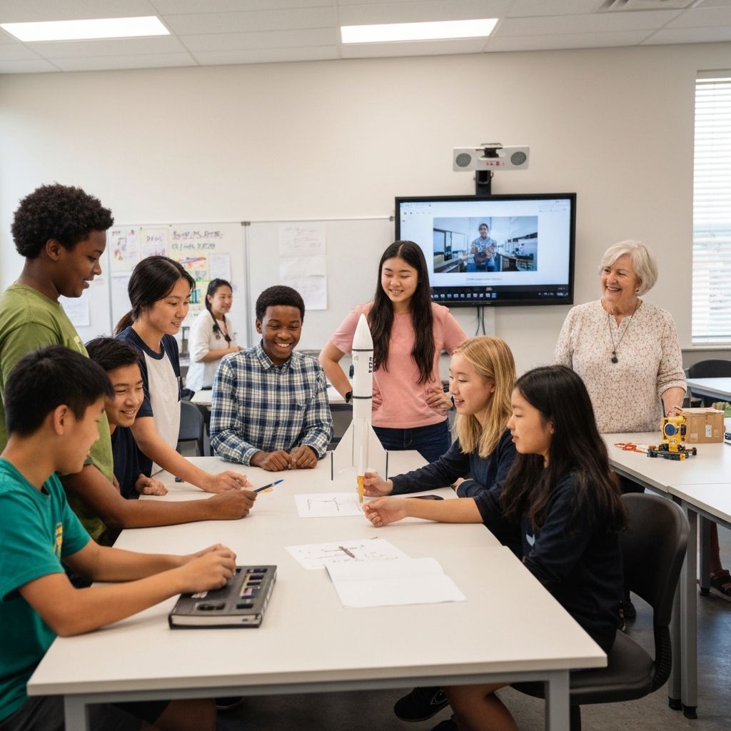 Students participating in educational workshop